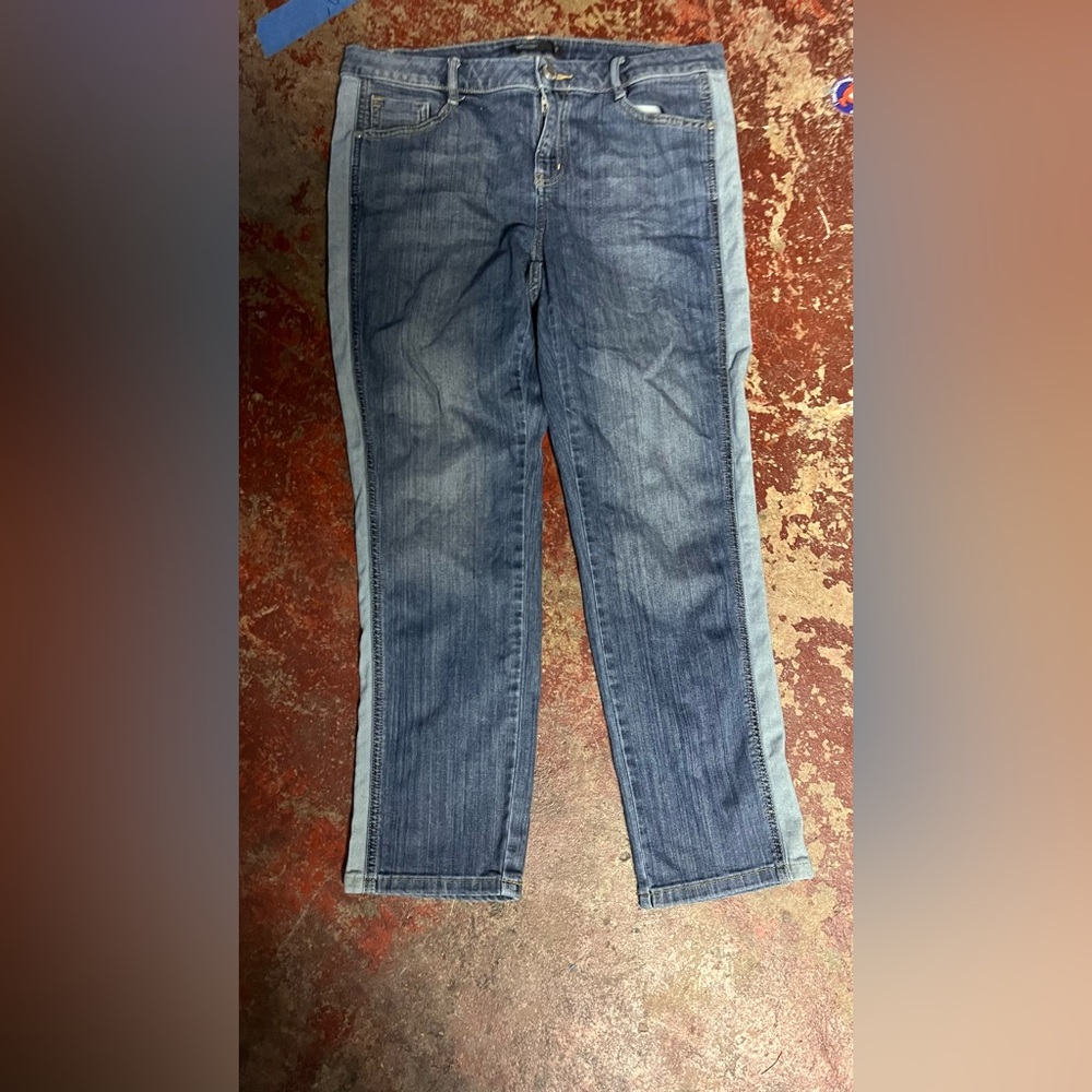 Simply Vera Vera Wang Two-Tone Blue Skinny Jeans